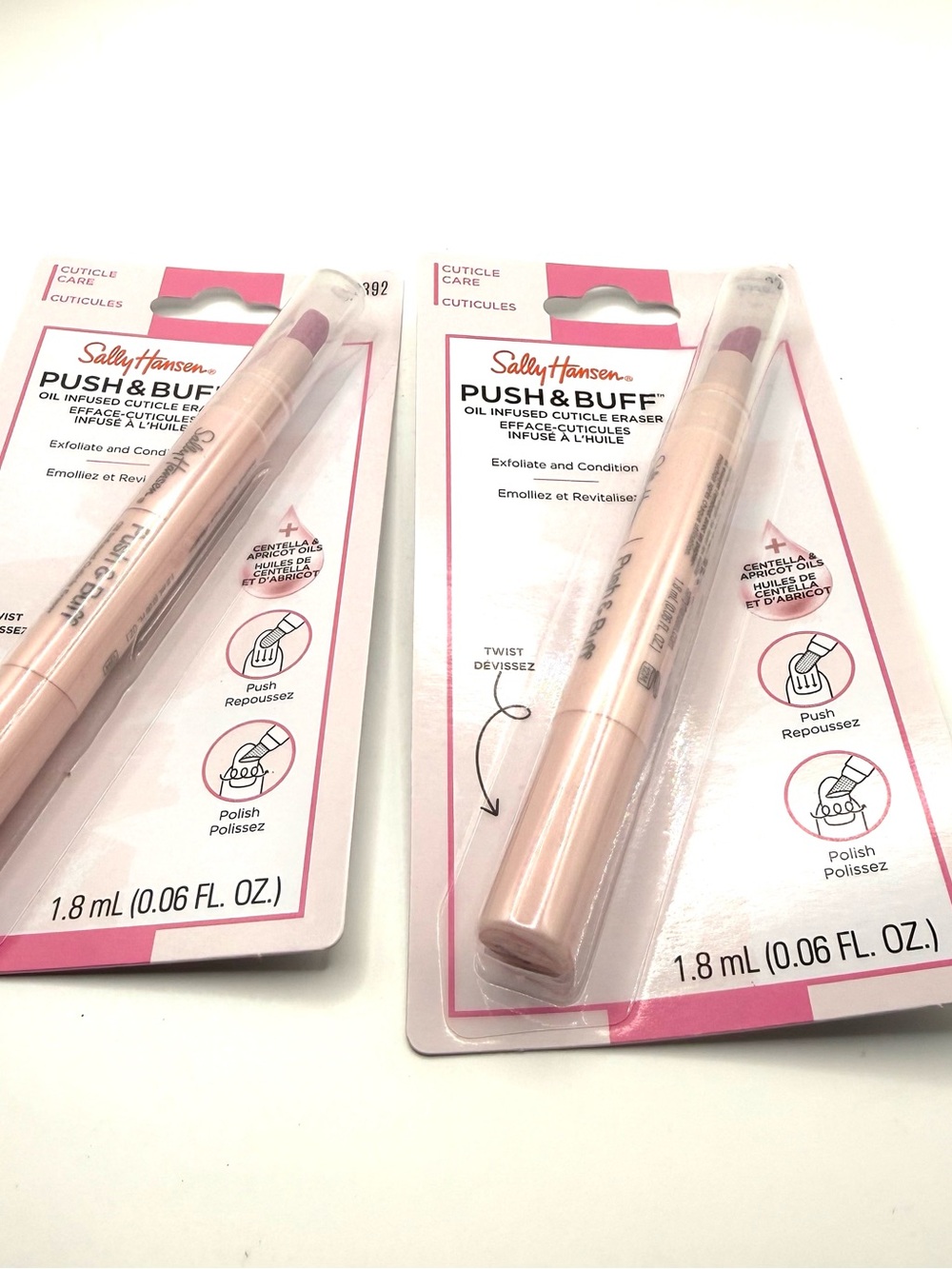 Push & Buff Cuticle Eraser - Pink